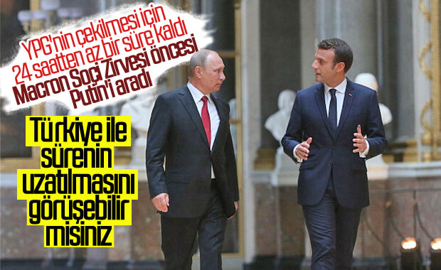 Macron'dan Putin'e: Türkiye çekilme süresini uzatmalı