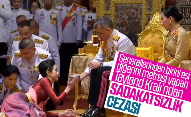 Tayland Kralı, general metresinin rütbesini elinden aldı