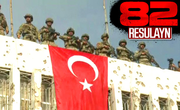 Resulayn'da Türk bayrağı dalgalanıyor