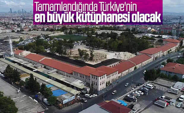 Türkiye’nin en büyük kütüphanesi havadan görüntülendi