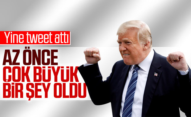 Trump'tan 'Az önce çok büyük bir şey oldu' tweet'i