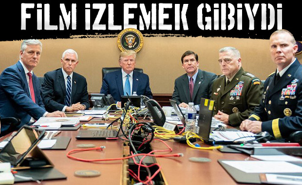 Trump'ın Bağdadi operasyonu izlerken çekilen fotoğrafı