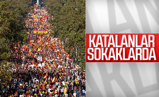 Katalanlar bu kez birlik için sokaklara çıktı