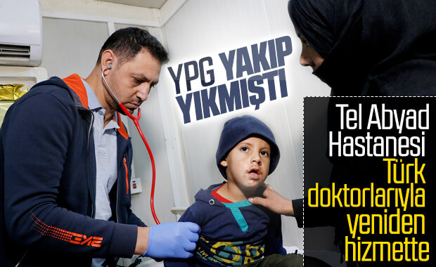Teröristlerin ateşe verdiği hastane yeniden hizmete girdi