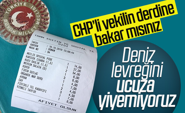 CHP'li vekil: Yemekler Meclis'te ucuz değil