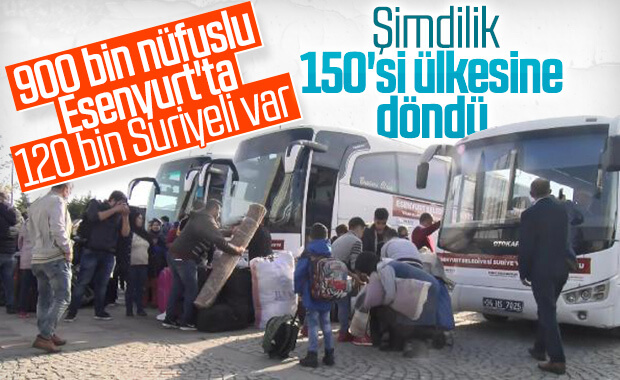 150 Suriyeli ülkesine döndü 