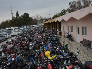 Konya'da yakalanan motosikletler hurdaya gönderildi