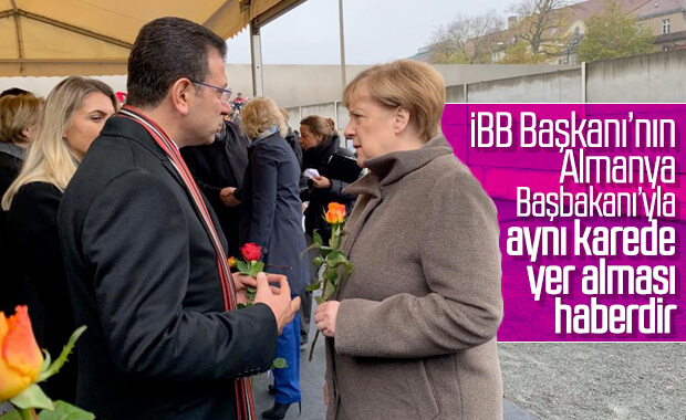 Ekrem İmamoğlu, Angela Merkel'le sohbet etti