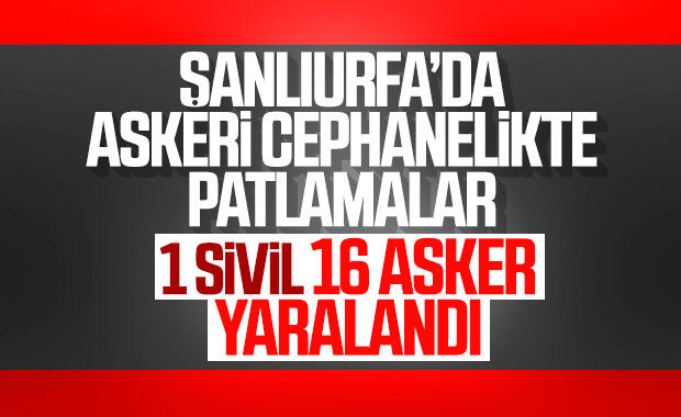 Şanlıurfa'da askeri cephanelikte patlamalar