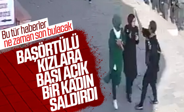 İstanbul Karaköy'de başörtülü kızlara yumruklu saldırı