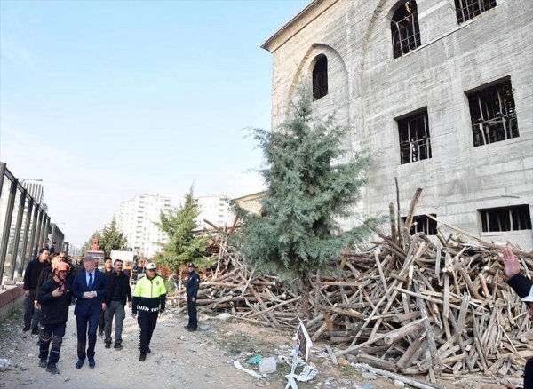 Gaziantep'te cami inşaatındaki göçük 