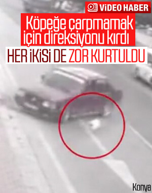 Konya'da bir sürücü büyük tehlike atlattı
