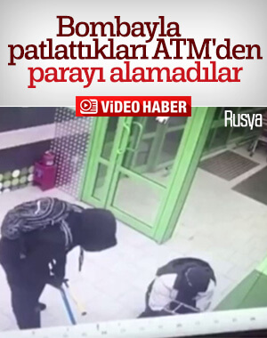 Rusya'da hırsızlar ATM'yi bombayla havaya uçurdu