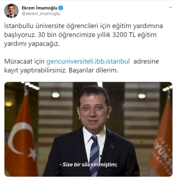 İBB üniversite öğrencilerine burs dağıtıyor