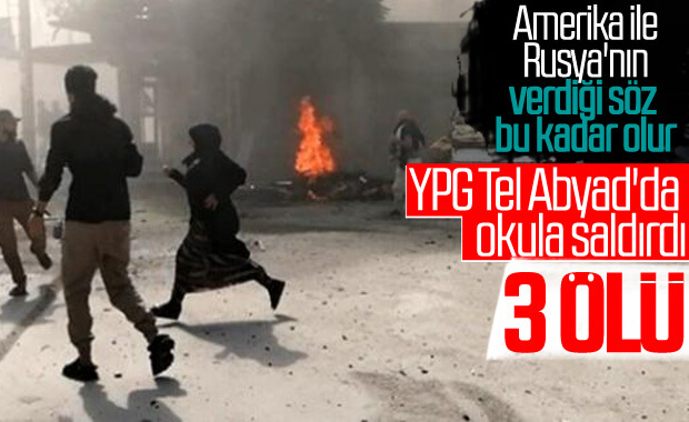 YPG'li teröristler Tel Abyad'da okula saldırdı: 3 ölü