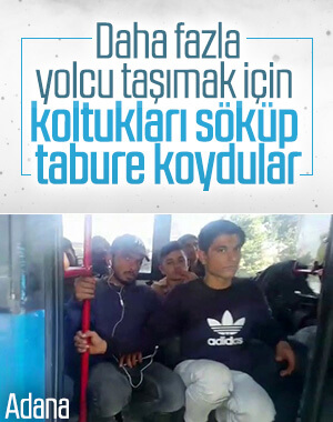 Adana'da daha fazla yolcu taşımak isteyen sürücülere ceza