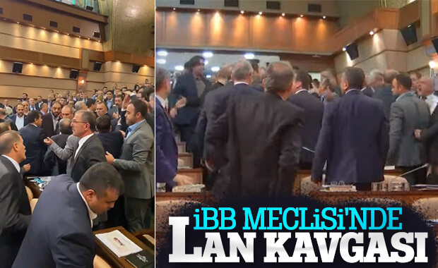 İBB Meclisi'nde kavga çıktı