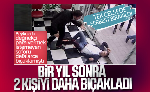 İstanbul'da değnekçi bu kez iki kişiyi bıçakladı