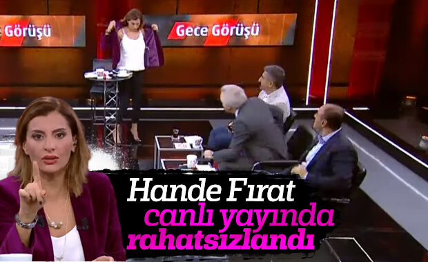 Hande Fırat canlı yayına devam edemedi