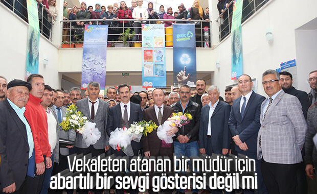 Çankırı'da atanan müdüre şatafatlı karşılama