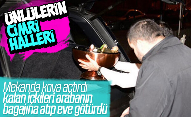 Demet Akalın açtırdığı alkol şişelerini aracına yükledi
