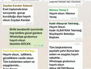Belediye başkanlarının WhatsApp grubunda çözüm yok #1