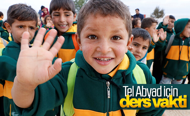 Türkiye'nin onardığı Tel Abyad'daki okul eğitime açıldı