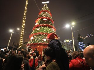 Ramallah'ta kurulan Noel Ağacı törenle aydınlatıldı #1