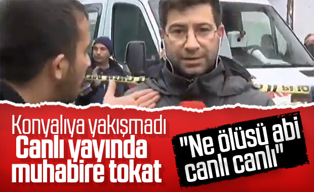 Konya’da canlı yayın yapan DHA muhabirine saldırı