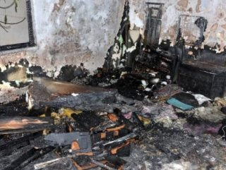Kahramanmaraş'ta 7 kişilik ailenin evi yandı 