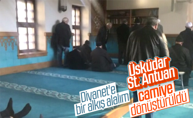 Ensonhaber yazdı, camideki oturaklar kaldırıldı