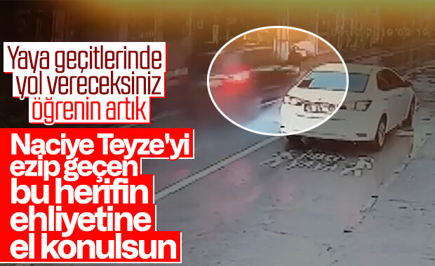 Yaya geçidinde çarptığı kadını metrelerce öteye fırlattı