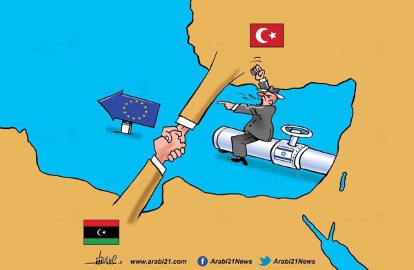Arap karikatürist Türkiye Libya anlaşmasının karikatürünü yaptı
