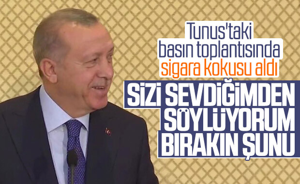 Erdoğan'dan Tunuslulara sigara eleştirisi