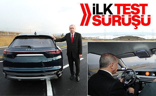 Cumhurbaşkanı Erdoğan yerli otomobili kullandı