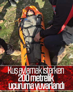 Antalya'da bir kişi 200 metrelik uçuruma yuvarlandı
