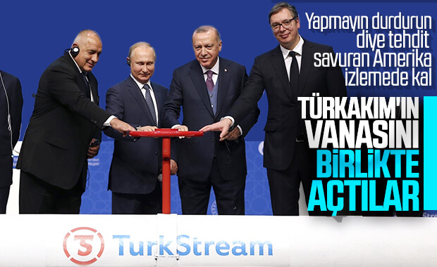 Erdoğan-Putin TürkAkım'ı birlikte açtı
