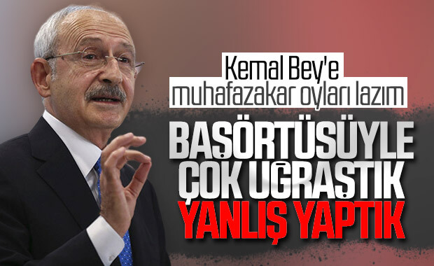 Kılıçdaroğlu, başörtüsü konusunda yine günah çıkardı