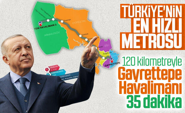 Erdoğan, havalimanı metrosu için ilk kaynak töreninde
