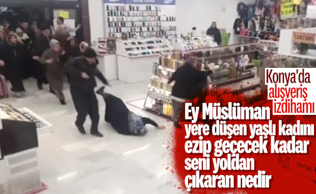 Konya'da alışveriş merkezi açılışında izdiham yaşandı