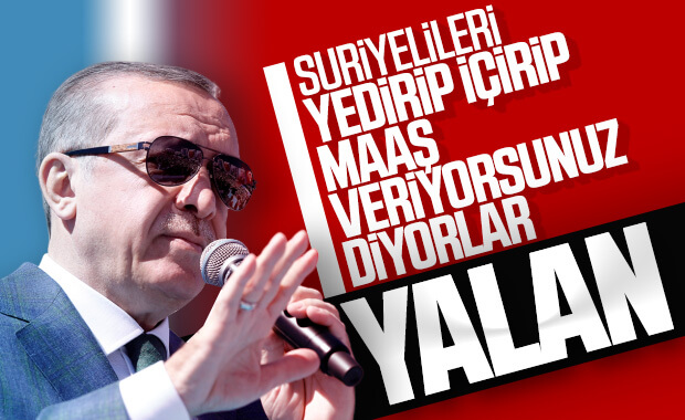 Cumhurbaşkanı, Suriyelilere maaş veriliyor iddiasını yalanladı