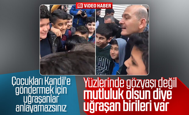 Süleyman Soylu'nun Mardinli çocuklarla keyifli sohbeti