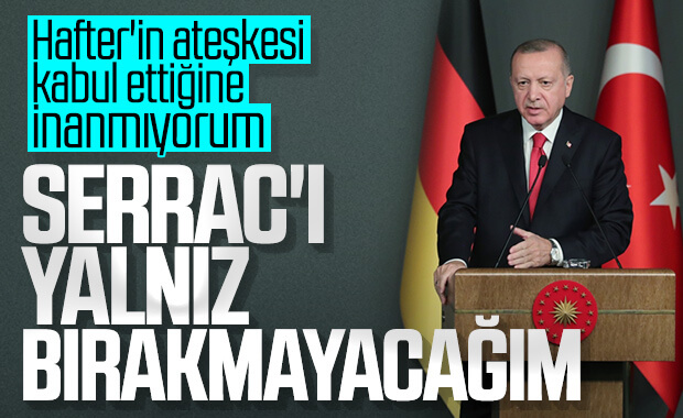 Cumhurbaşkanı Erdoğan'dan Libya mesajı