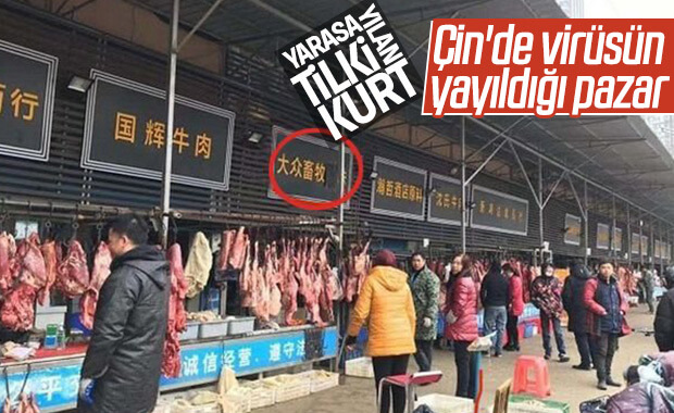 Çin'de koronavirüsün yayıldığı pazar