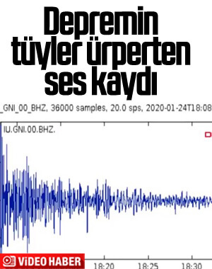 Elazığ depreminin ses kaydı
