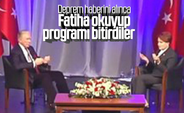 Akşener, deprem haberi alınca siyaset konuşmayı bıraktı