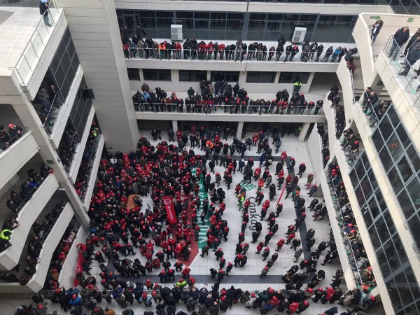 Çankaya Belediyesi'nde işçiler eylemde