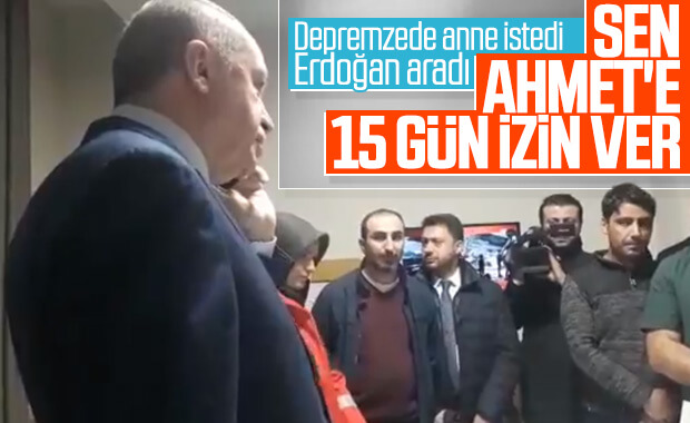 Erdoğan'dan depremzede anneye destek
