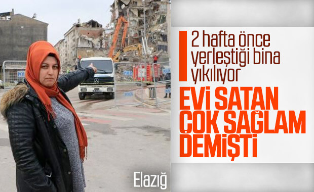 2 hafta önce taşındığı bina yıkıldı