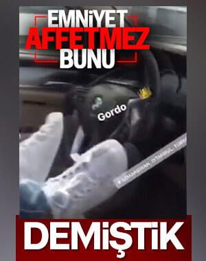 İstanbul'da ayağıyla otomobil kullanan maganda yakalandı